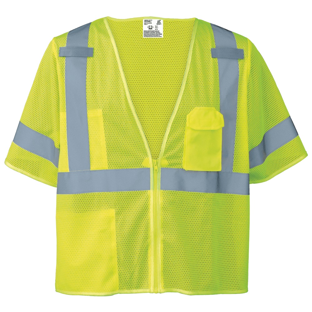 FrogWear® HV Self-Extinguishing High-Visibility Short-Sleeved Safety Vest - Hi-Viz Apparel